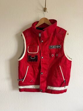 Phenix FIS Ski Team Technical Utility Ski Vest Red - Tag Size 160 / SS Jaspo